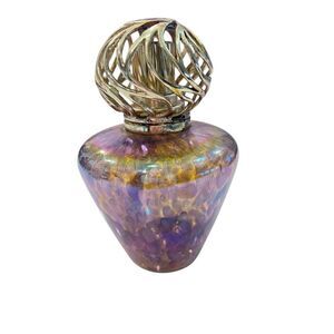 La Tee Da Home Round Swirl Crown Tapered Glass Effusion Lamp Amber Multicolor OS